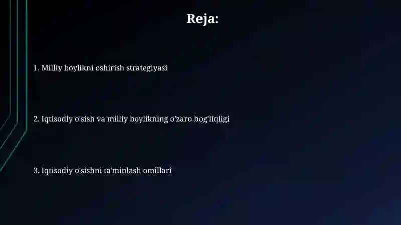 Iqtisodiy o'sish va milliy boylik 2