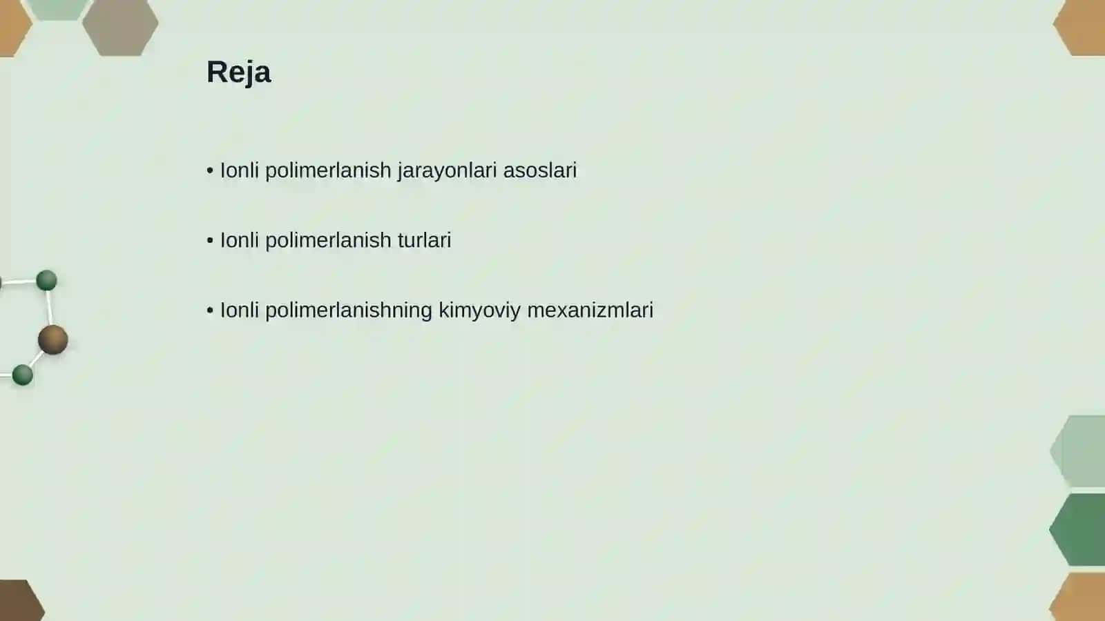 Ionli polimerlanish reaksiyalari 2