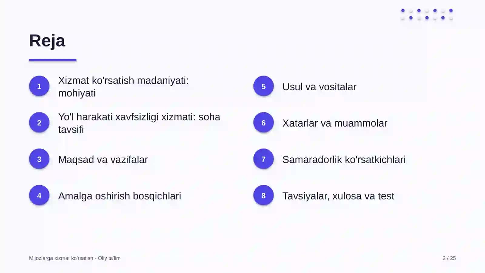 yo'l harakati xavfsizligi xizmatida xizmat ko'rsatish madaniyatini shakllantirish 8498 2