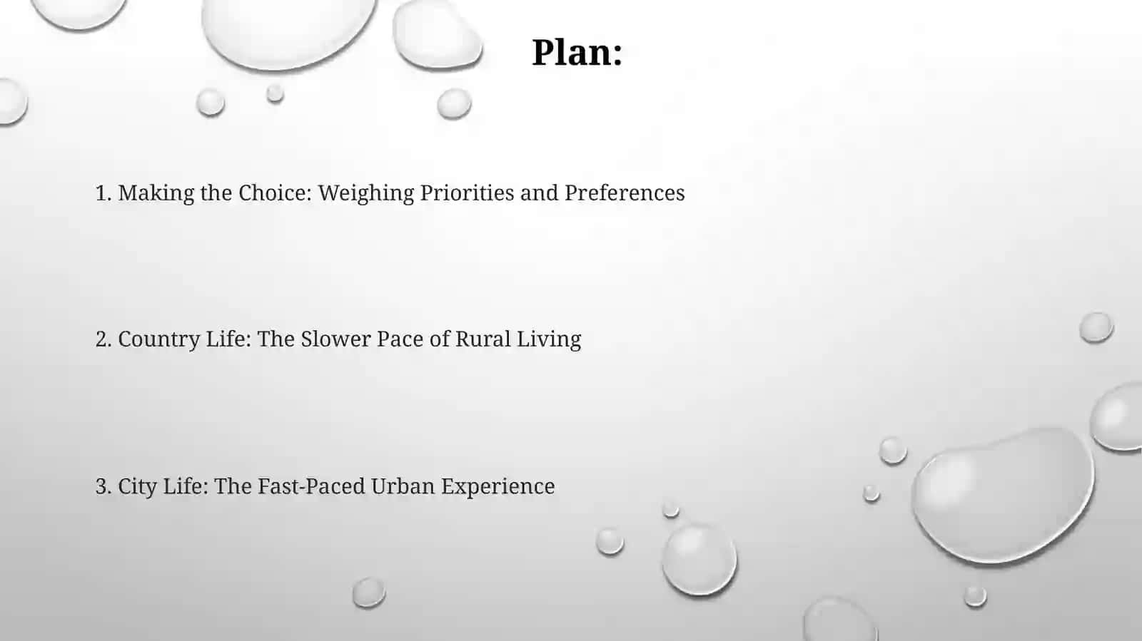 City and country life 2