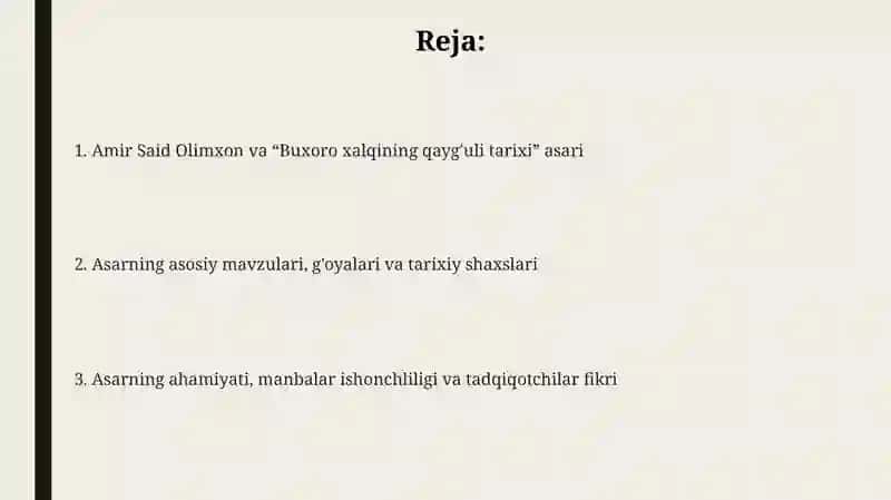Buxoro xalqining qayg'uli tarixi 2