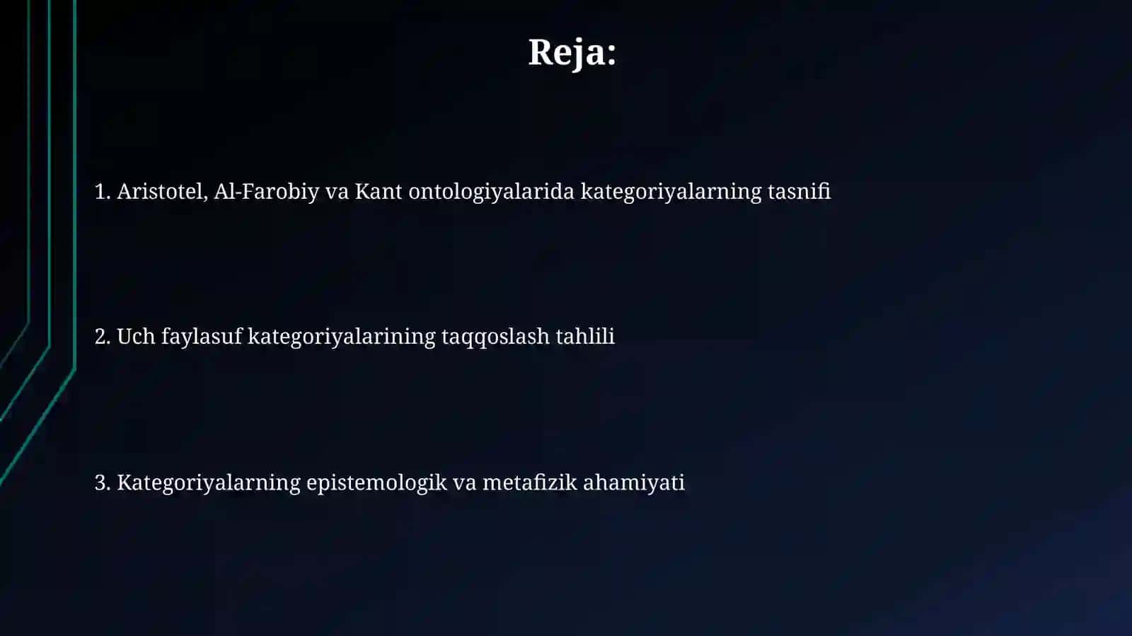 Aristotel Forobiy va Kant ontologiyasidakategoriyalarningtasnifi 2