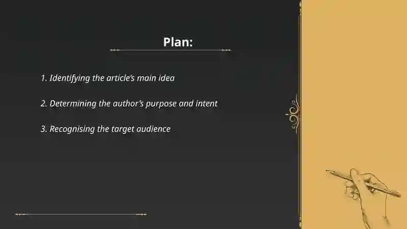 Identifying the main idea of an article 2