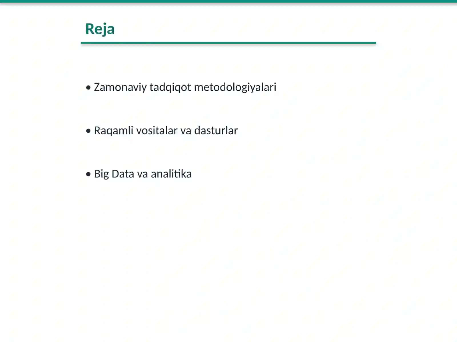 Zamonaviy tadqiqot metodologiyalari 2