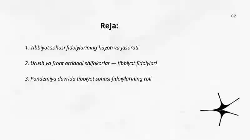 Tibbiyot sohasi fidoiylari 2