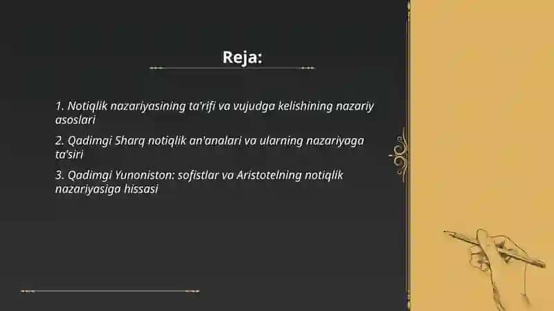Notiqlik nazariyasining vujudga kelishi 2