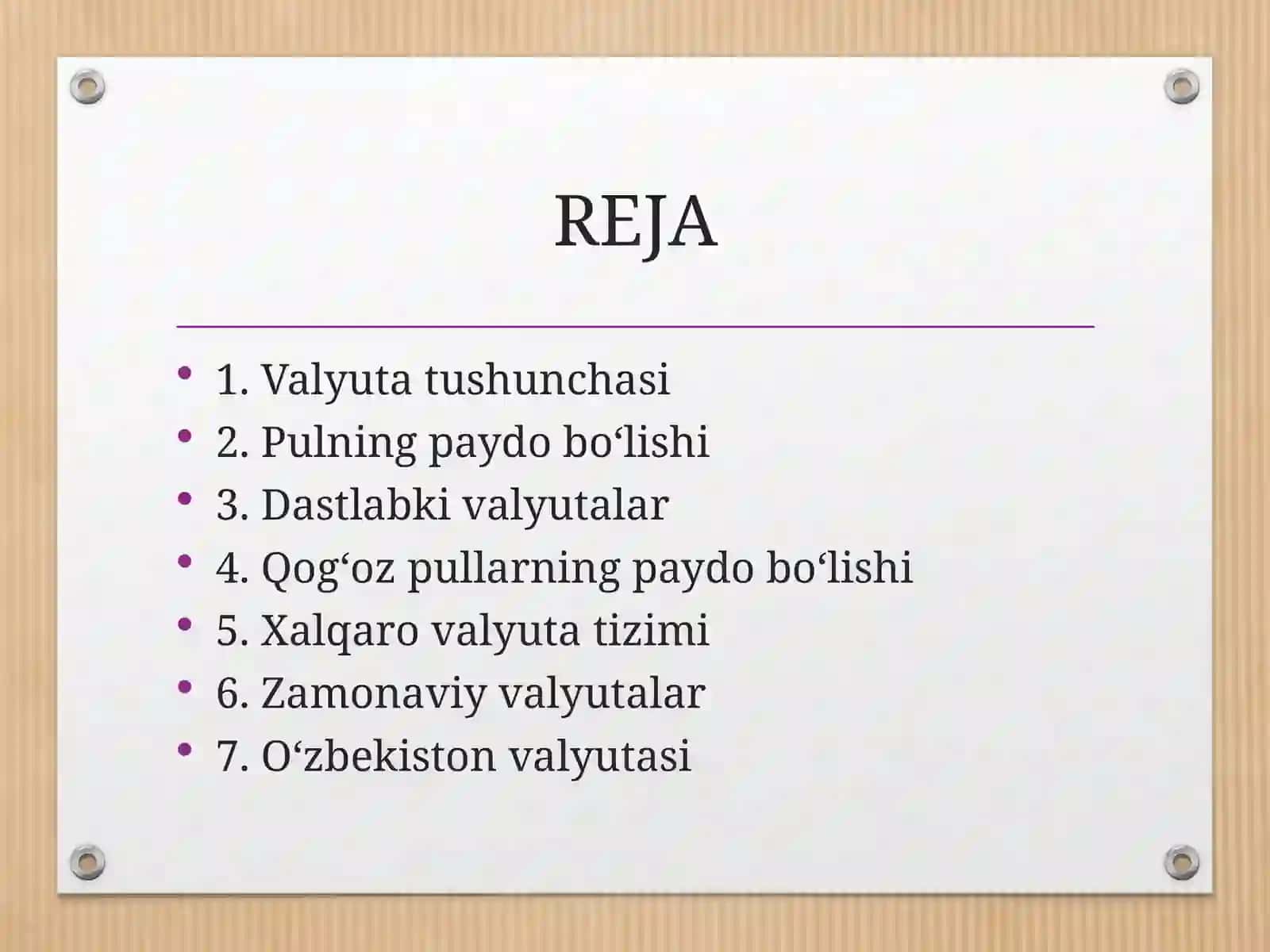 Valyutaning Kelib Chiqishi 2