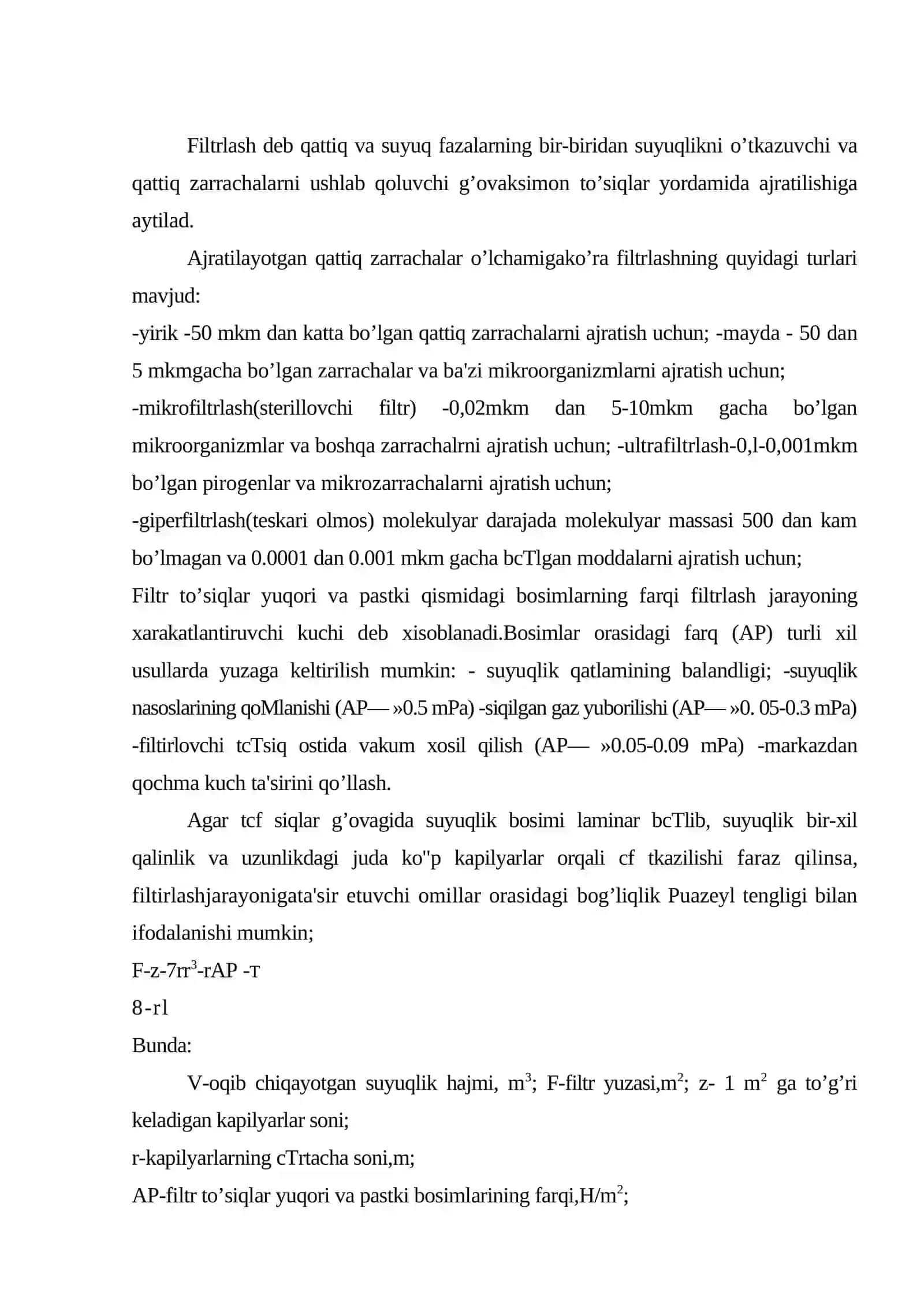 Filtrlashninazariy asoslari 2