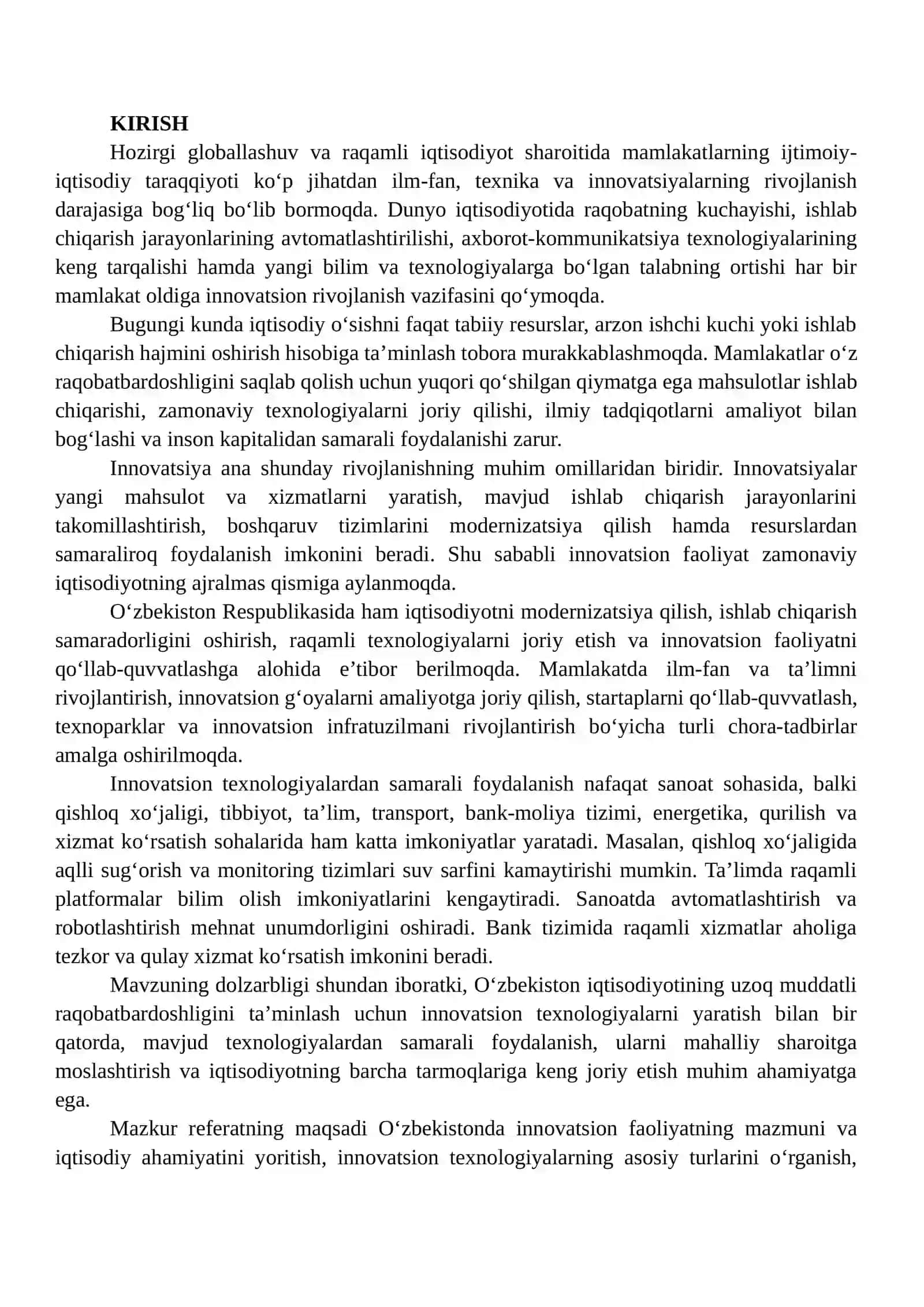 INNOVATSION FAOLIYATNI AMALGA OSHIRISHDA INNOVATSION TEXNOLOGIYALARDAN SAMARALI FOYDALANISH 2