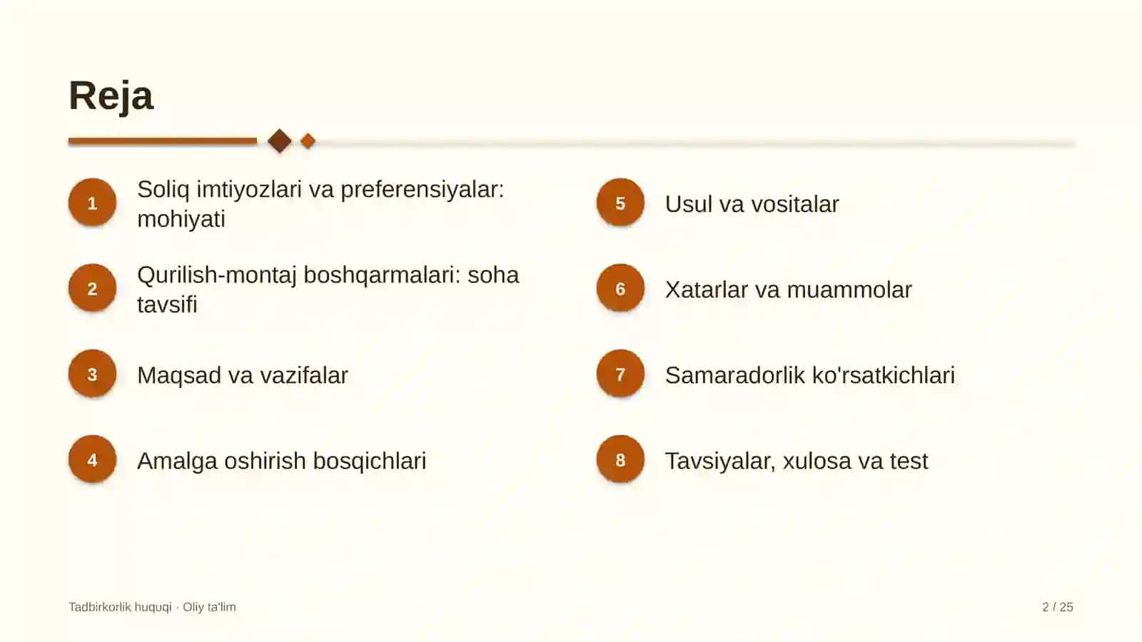 qurilish montaj boshqarmalarida soliq imtiyozlari va preferensiyalar 5687 2
