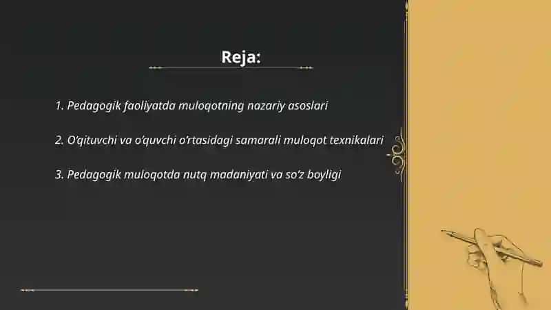 Pedagogik faoliyatda muloqot 2