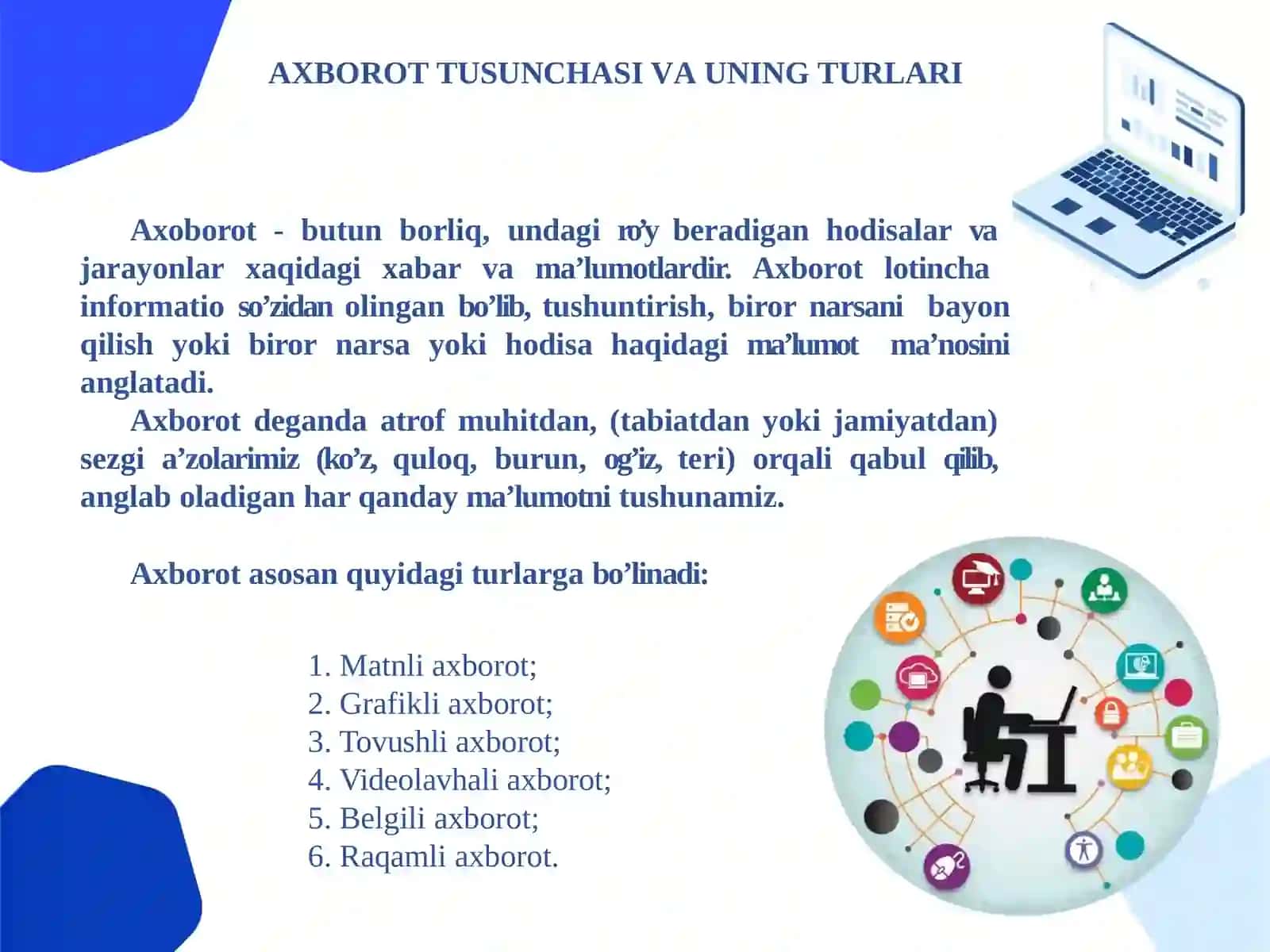 АXBOROTTUSUNCHАSI VА UNINGTURLАRI 2