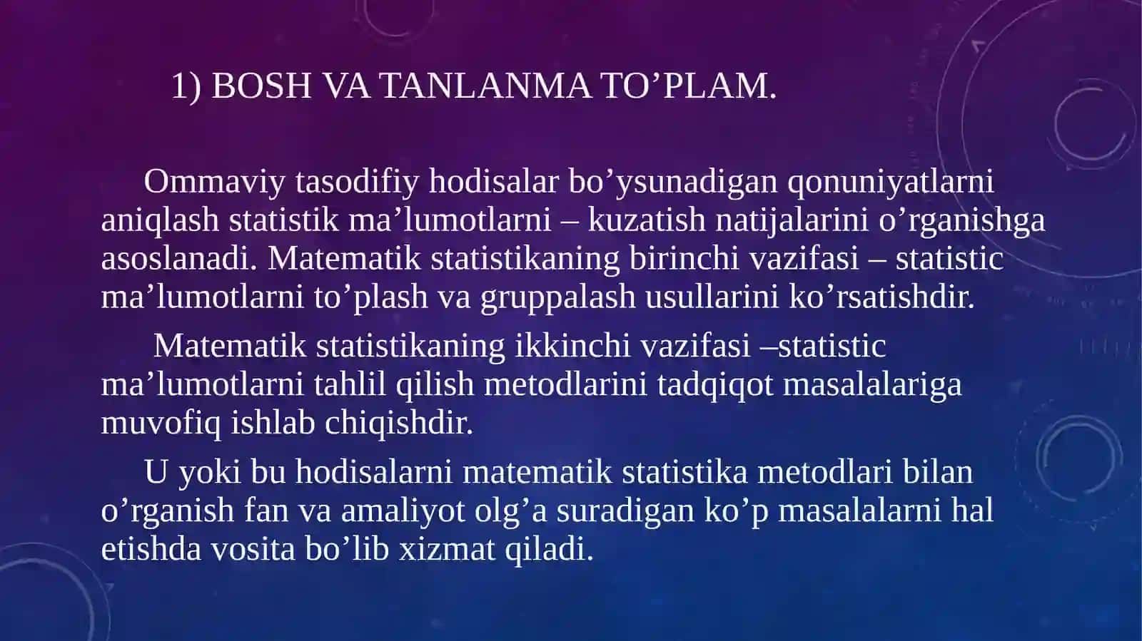 Matematik Statistika Elementlari 2