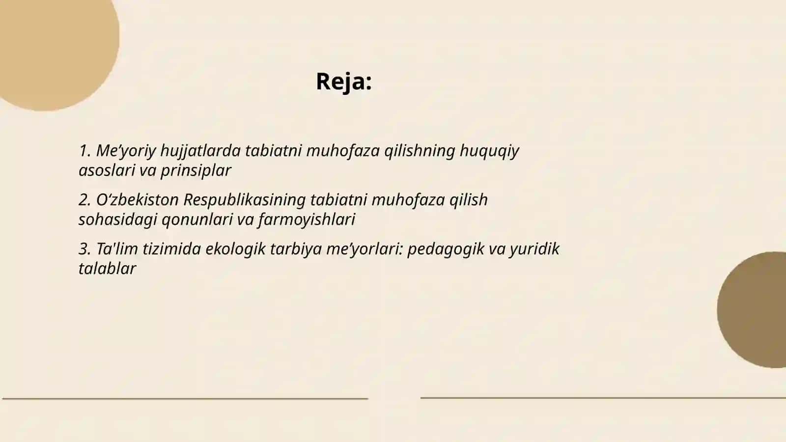 Tabiatni muhofaza qilish masalalarini meʼyoriy hujjatlarda yoritilishi 2