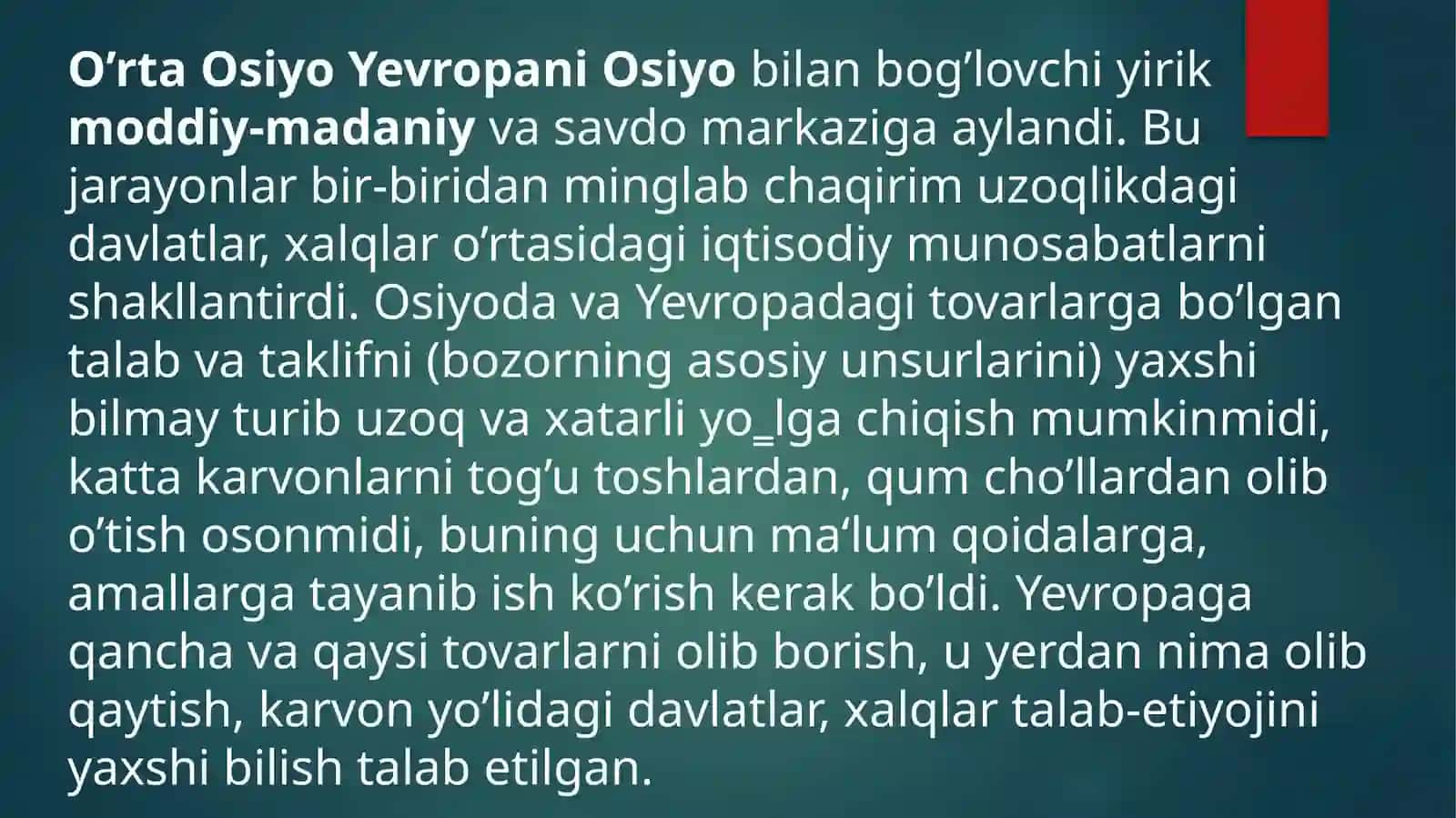 O’rta Osiyo mutafakkirlarining iqtisodiy g’oyalari 2