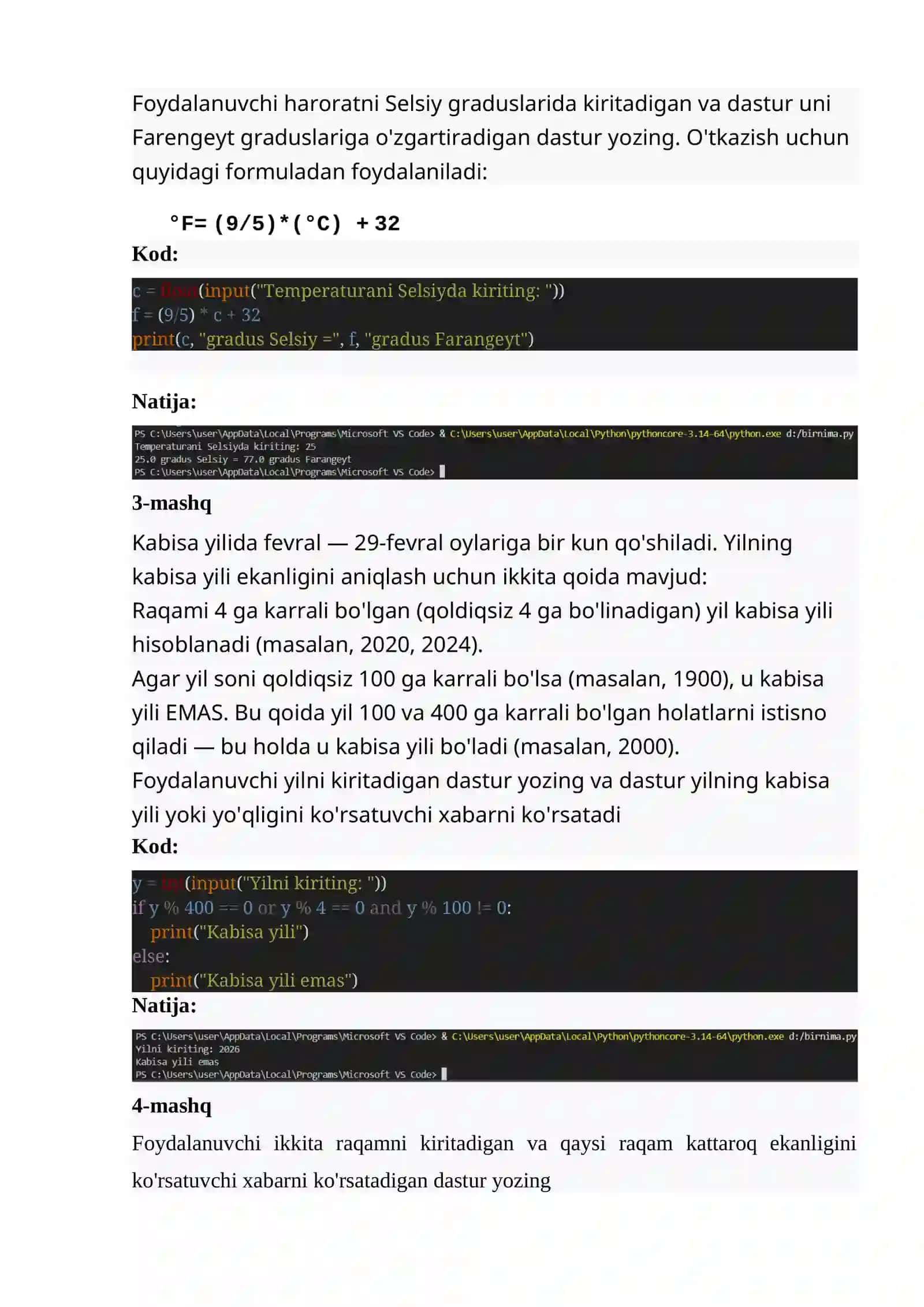 Sun`iy intellekt fanidan mutaqil ta`lim topshirig‘i 2