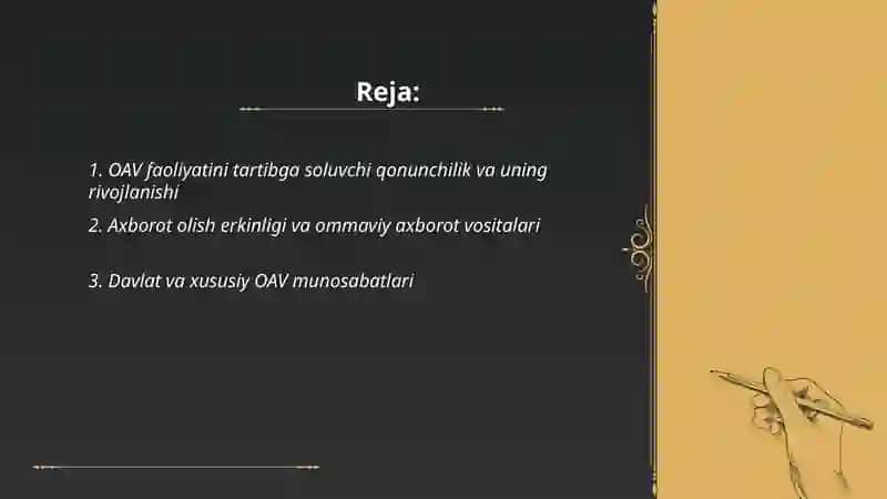 Oʻzbekiston Respublikasida ommaviy axborot vositalari faoliyati 2