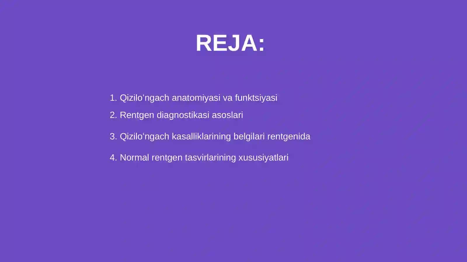 Qiziloʻngach kasalliklarida rentgen diagnostika interpretatsiyasi 2