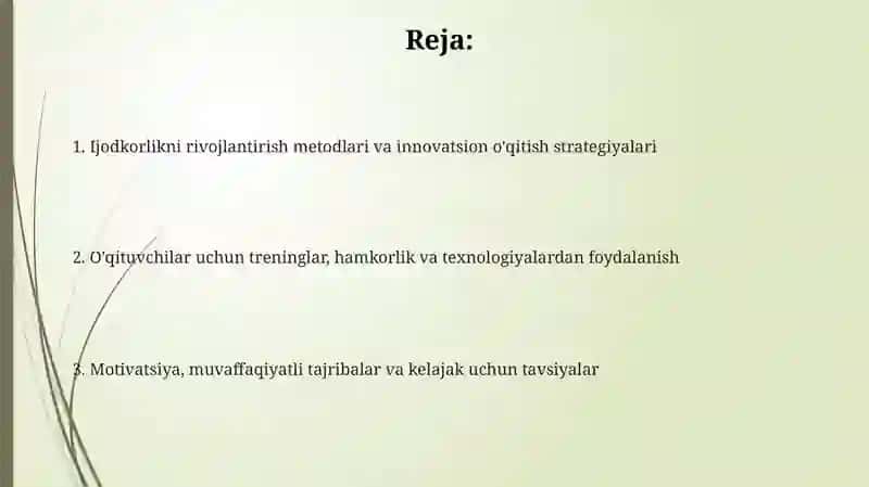 Ijodkorlikni rivojlantirish yo'llari 2