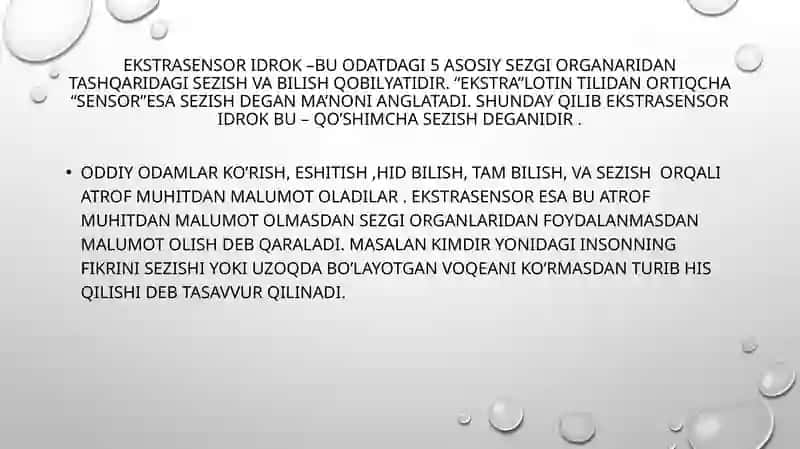ekstrasensor idrok haqida tushuncha 2