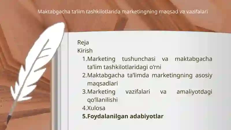 Marketingning Maqsadlari va Vazifalari Maktabgacha Ta'lim Tashkilotlarida 2