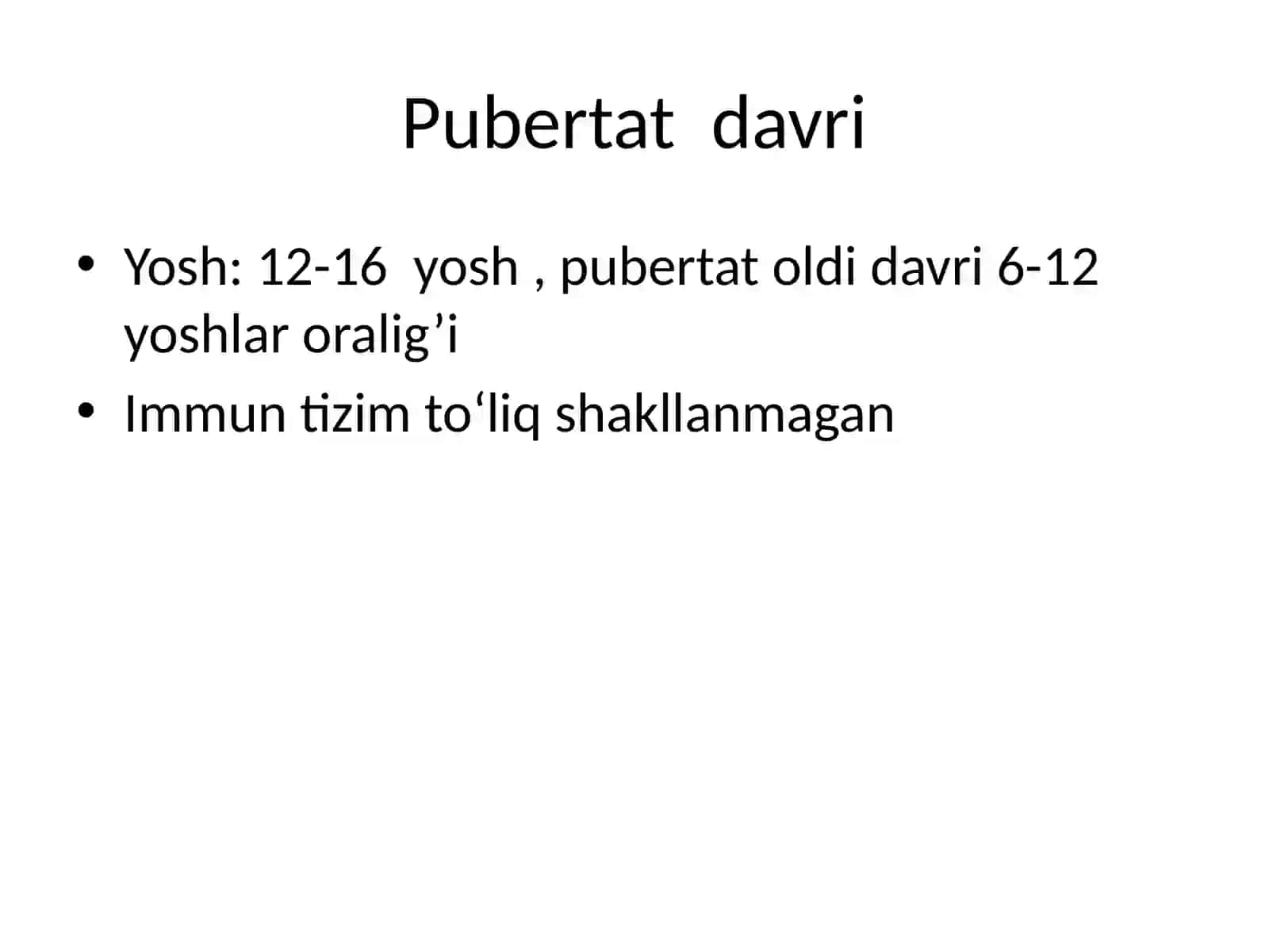 Bolalarda pubertat va pubertat oldi davri paradont kasalliklari 2