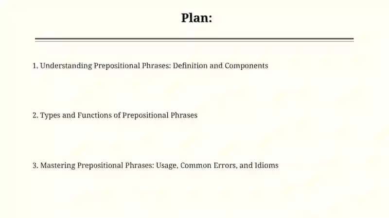 Prepositional Phrases 2