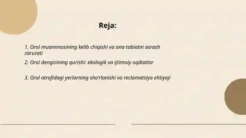Orol va ona tabiatni asrash zarurati 2