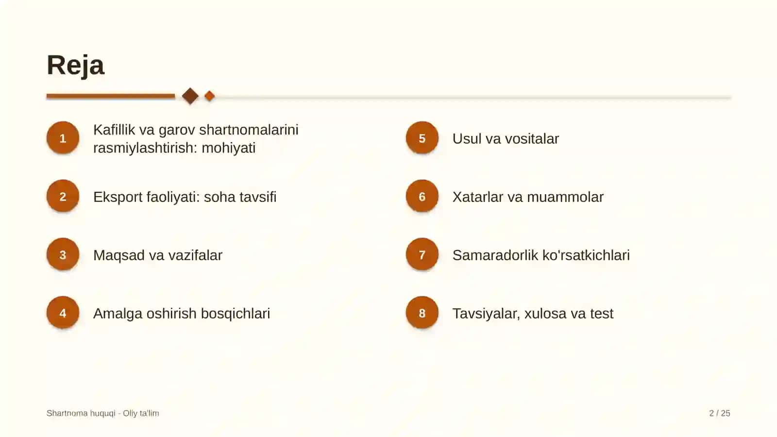 Eksport faoliyatida kafillik va garov shartnomalarini rasmiylashtirish 2