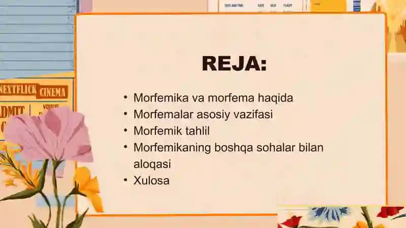 Morfemika va morfema 2