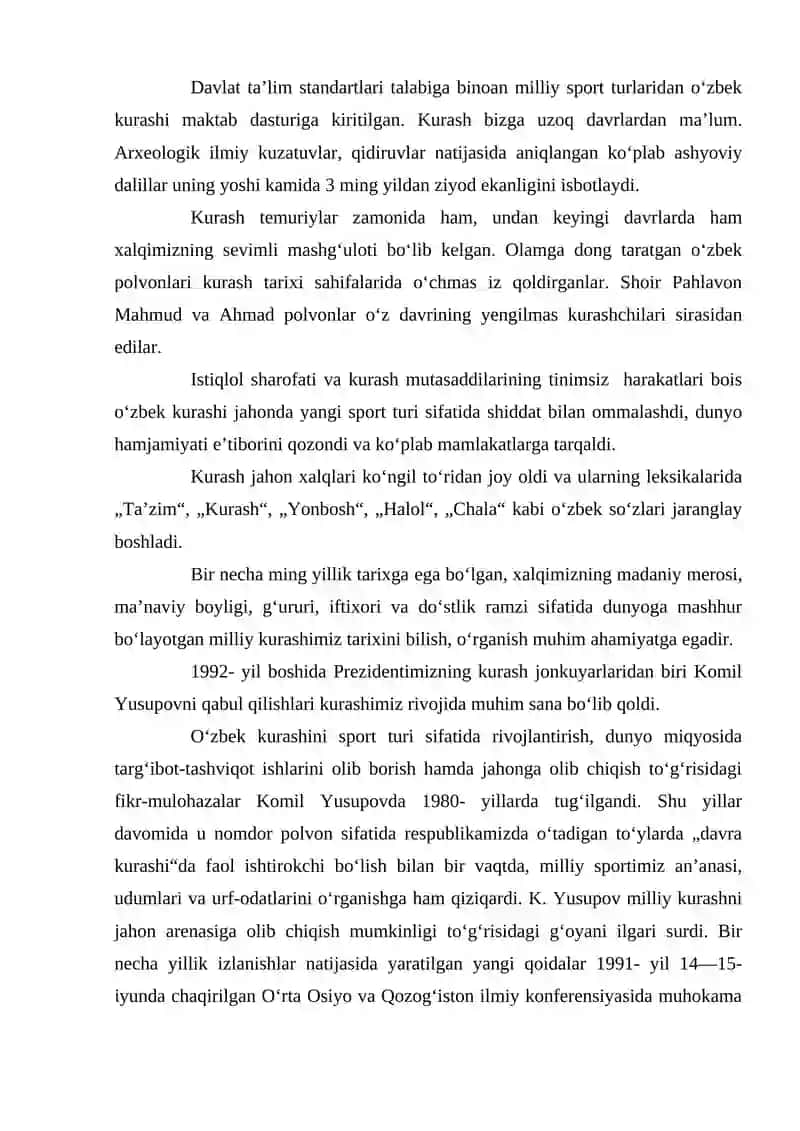 Belbog’li kurashchilarning texnik tayyorgarligi va texnik usullari, oyoqdan chalish va uloqtirish 2