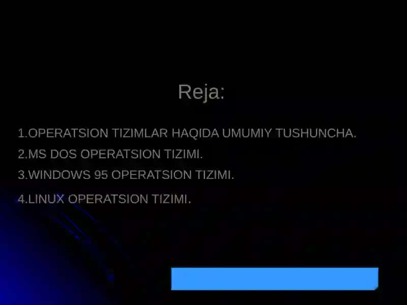 Operation tizimlar haqida tushuncha 2