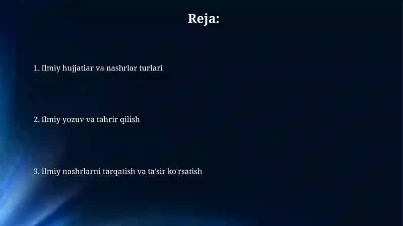 Ilmiy hujatlar va nashriyotlar 2