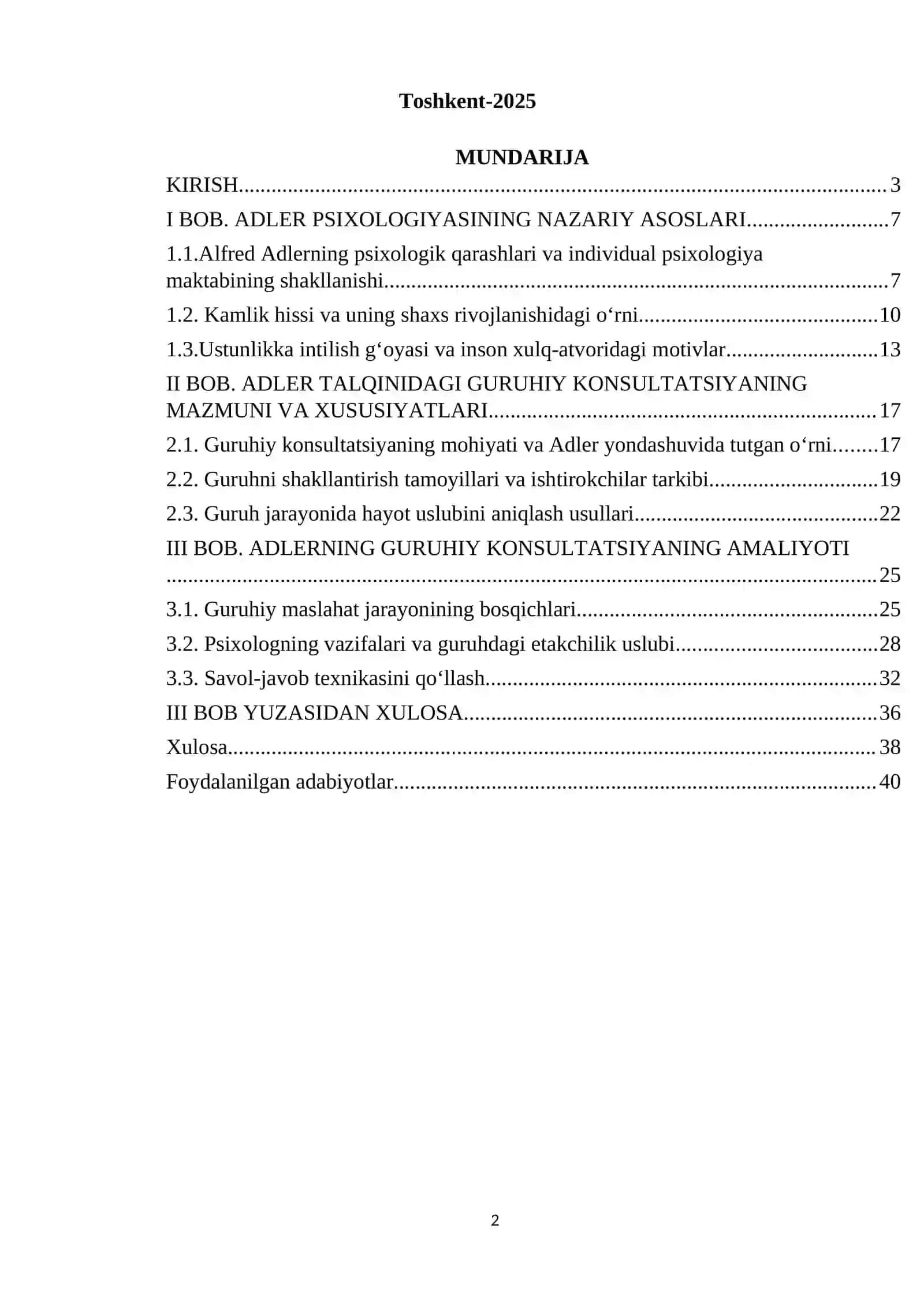 ADLER TALQINIDAGI GURUHIY KONSULTATSIYA 2