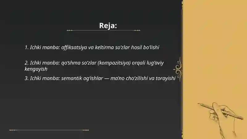 Lugʻaviy sath taraqqiyotining ichki va tashqi manbalari 2