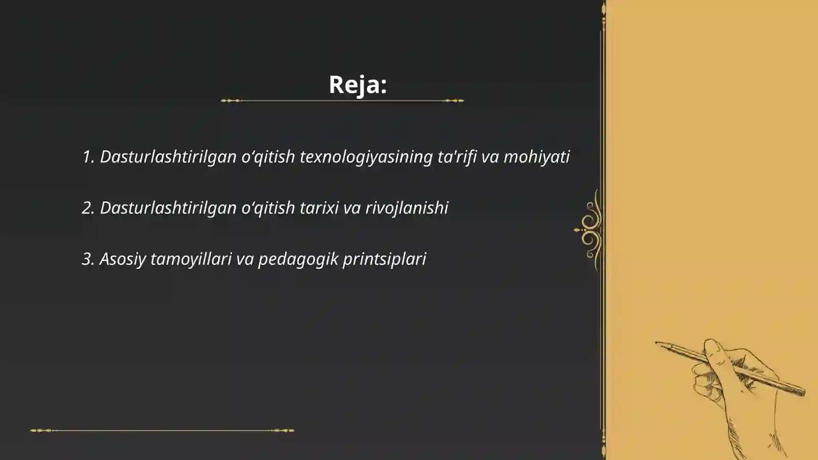 Dasturlashtirilgan oʻqitish texnologiyasi 2