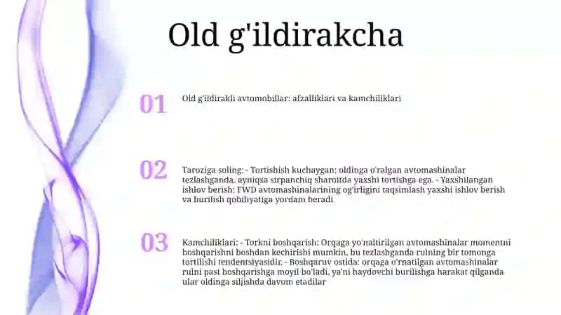 Old g'ildirakli avtomobillar: afzalliklari va kamchiliklari 2