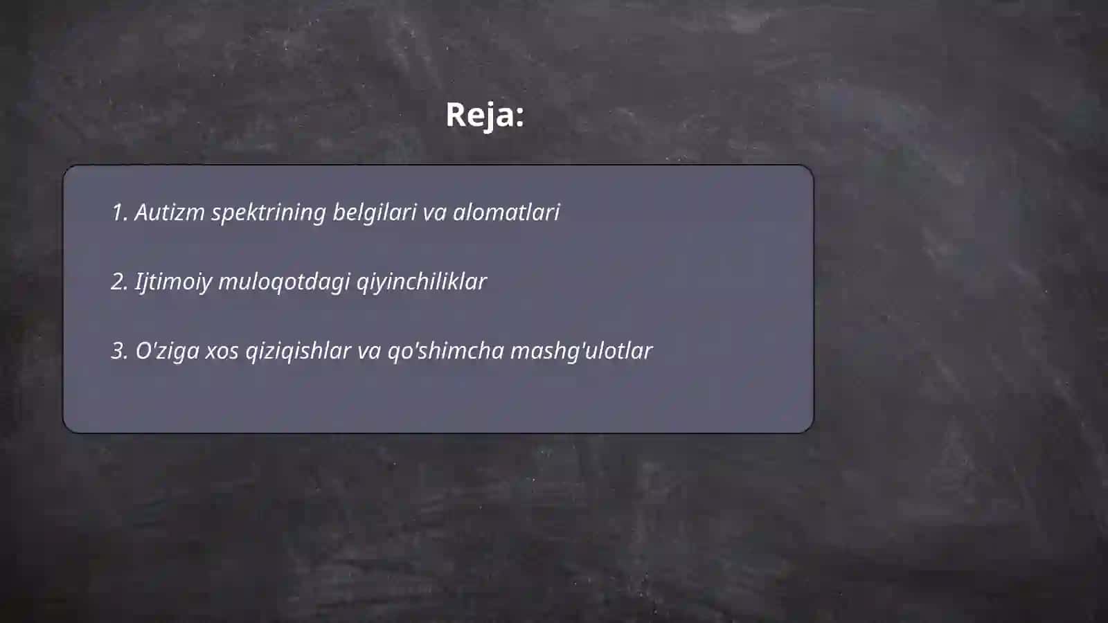 Autizm spektori buzilgan bolalarning xulq atvori 2