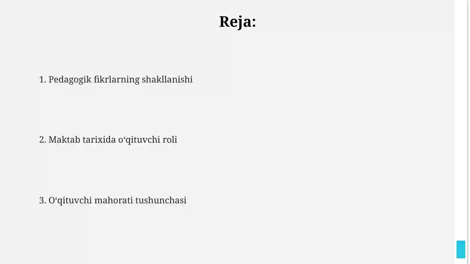 Pedagogik fikrlar va maktab tarixida oʻqituvchi mahorati 2