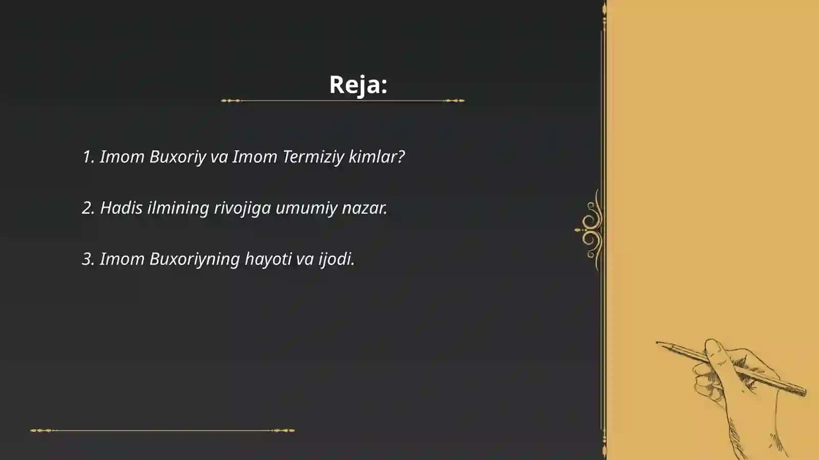 Imom Buxoriy va Imom Termiziyning hadis ilmiga qo'shgan hissalarini qiyosiy tahlili 2