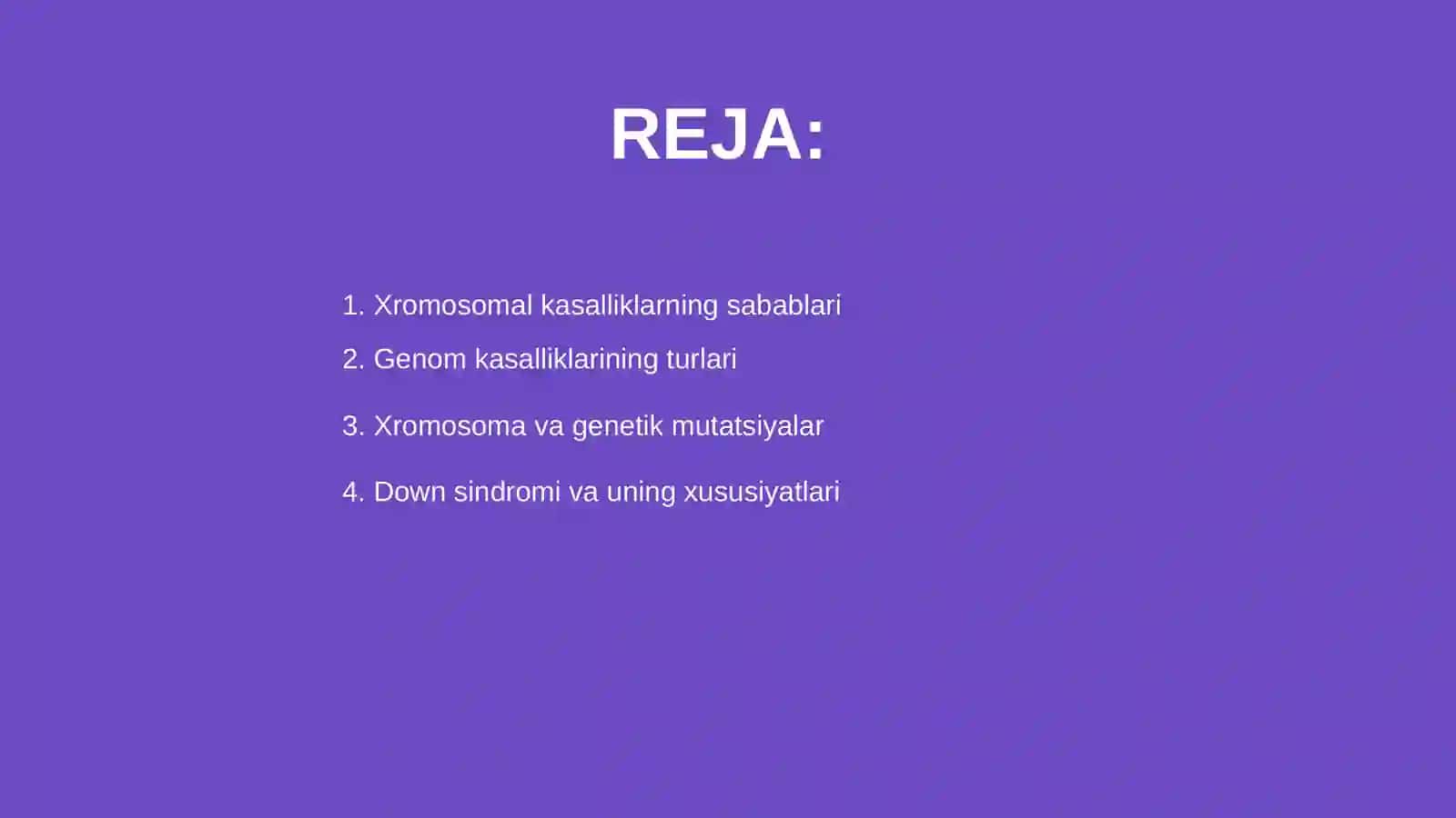 Odamlar xromosoma va genom kasalliklari 2