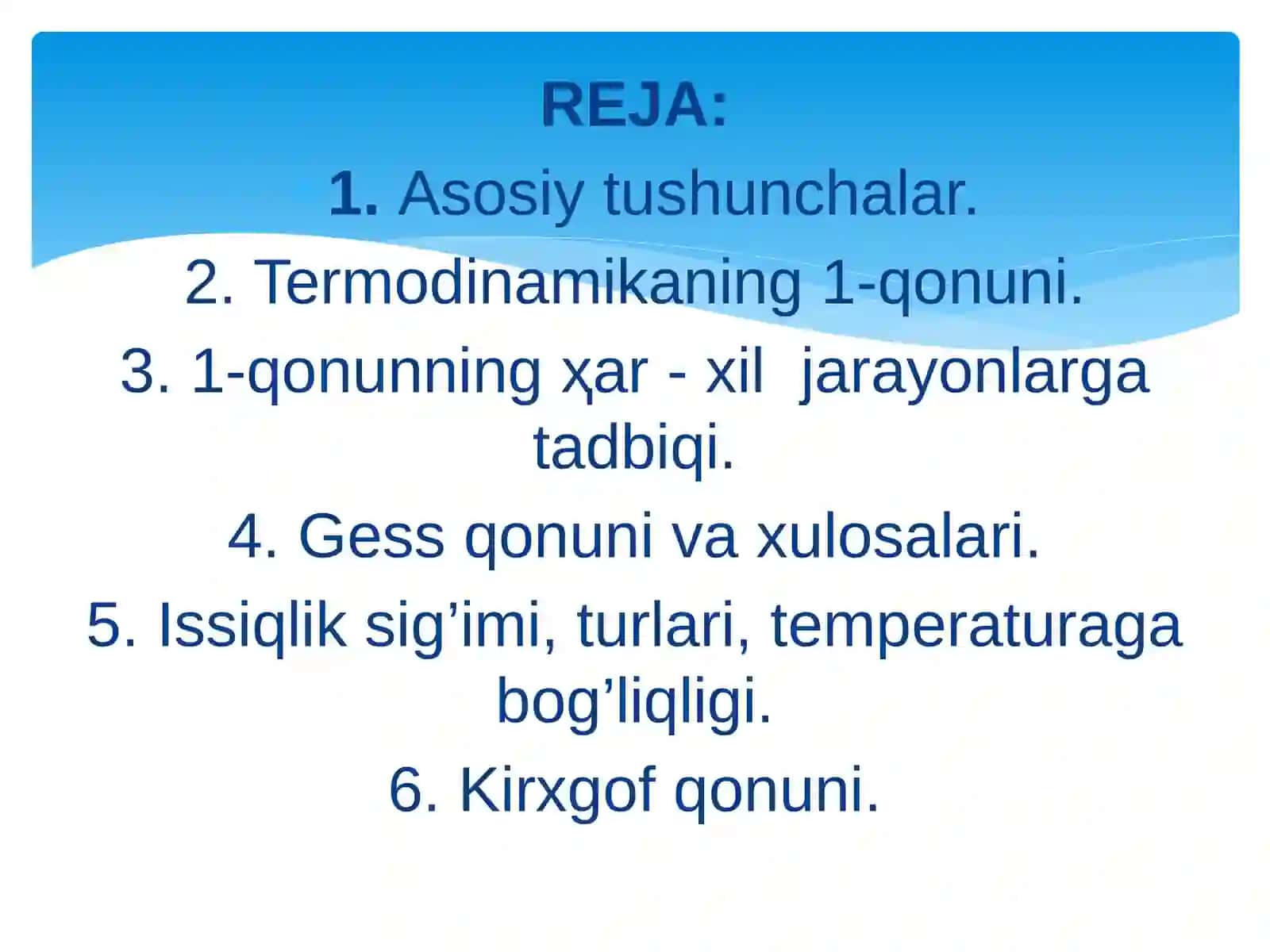 KIMYOVIY TERMODINAMIKA. 2