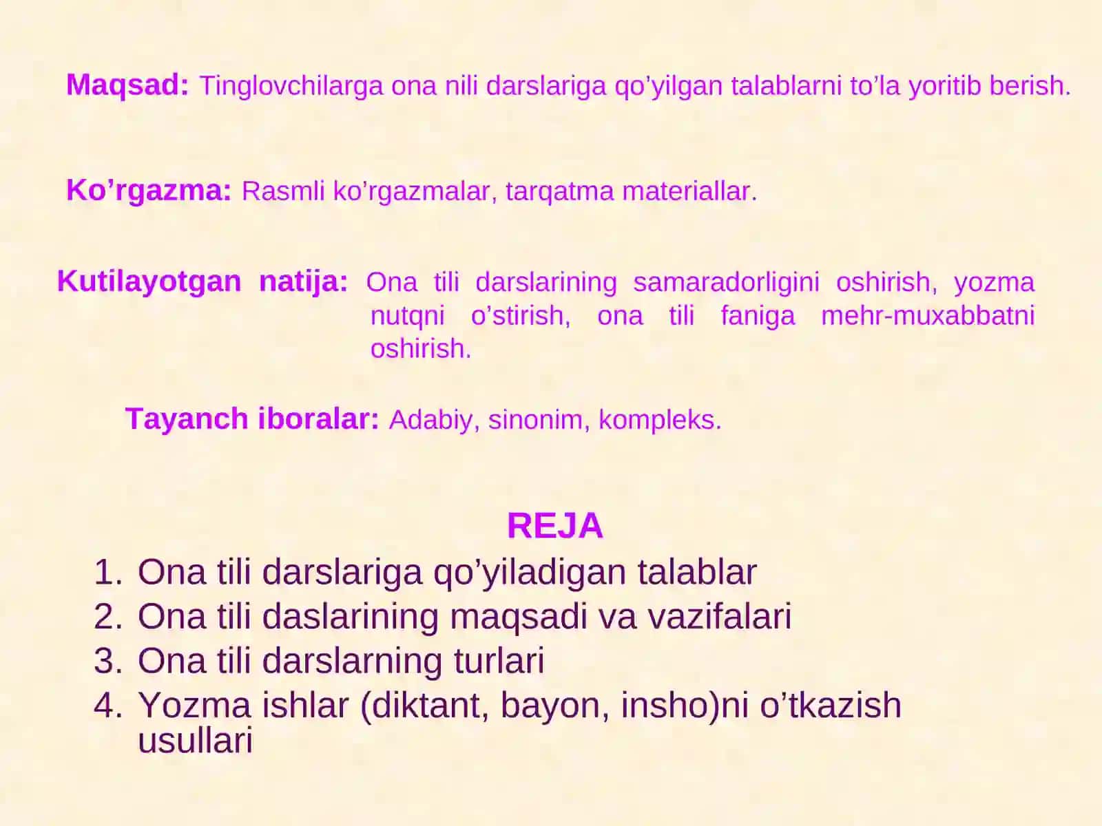 Boshlang`ich sinflarda takrorlash darslari 2