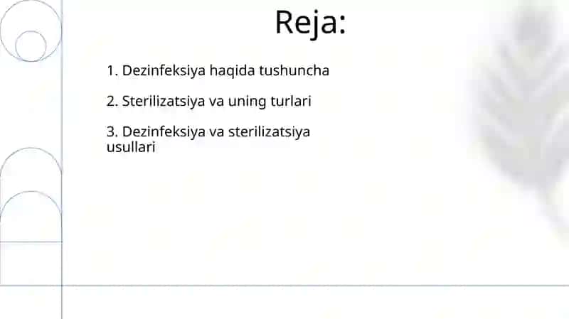 Dezinfektsiya, Sterilizatsiya va Deratizatsiya 2
