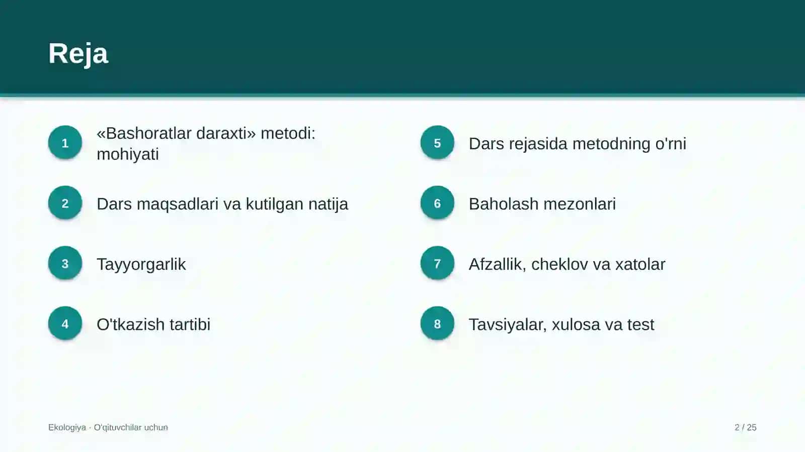 ekologiya darslarida bashoratlar daraxti metodidan foydalanish 6194 2