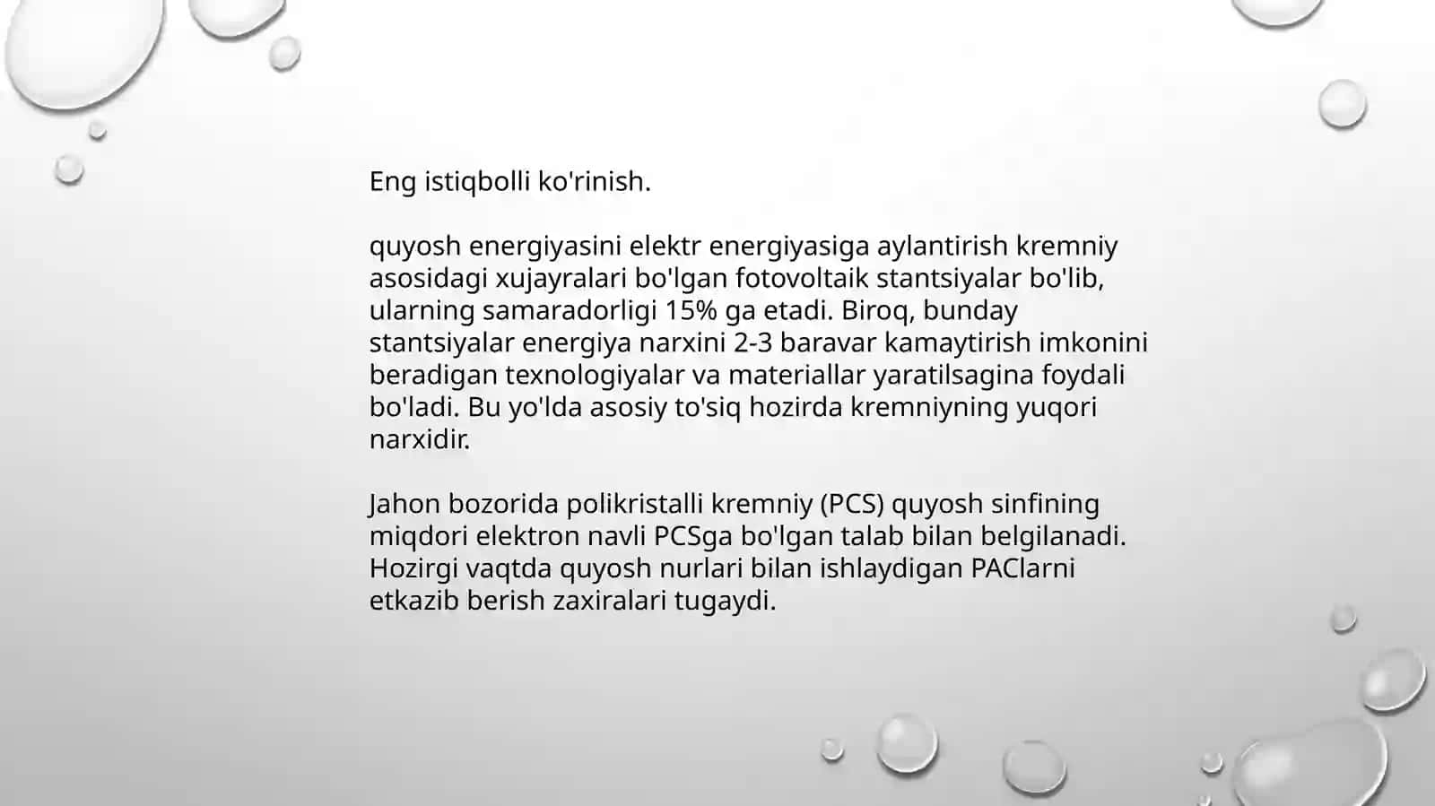 quyosh panellari uchun kremniy birikmalari 2