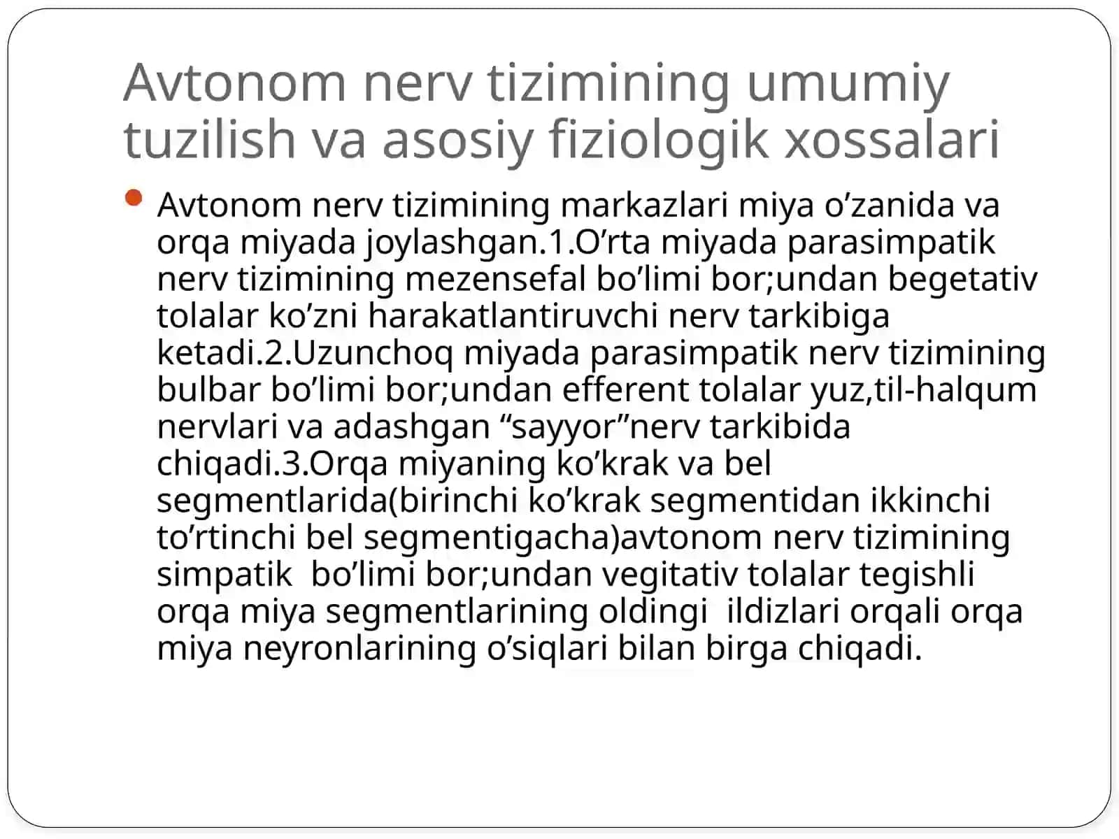 VEGITATIV NERV SISTEMASI 2