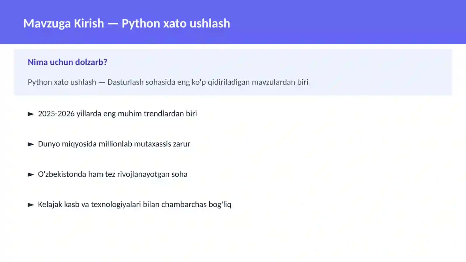 Python xato ushlash 2