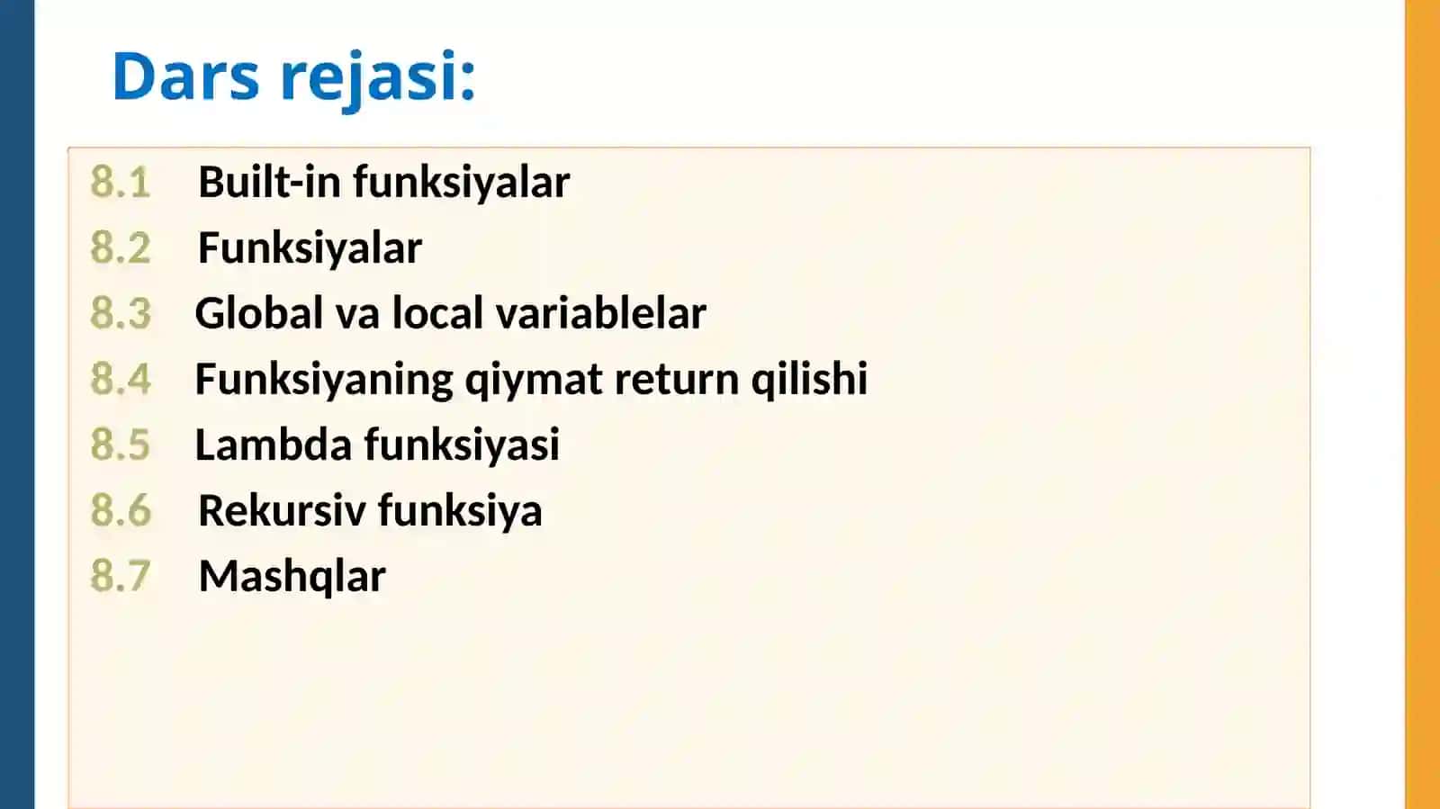 Funksiyalar 2