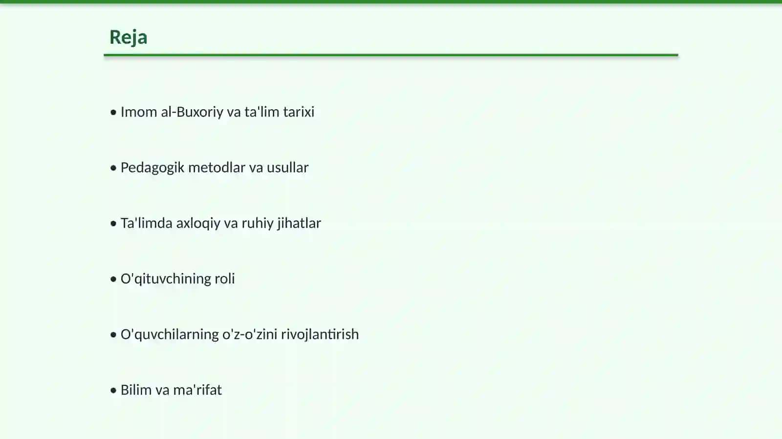Imom al-Buxoriyning Pedagogika qarashlari 2